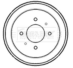 BORG & BECK Тормозной барабан BBR7160